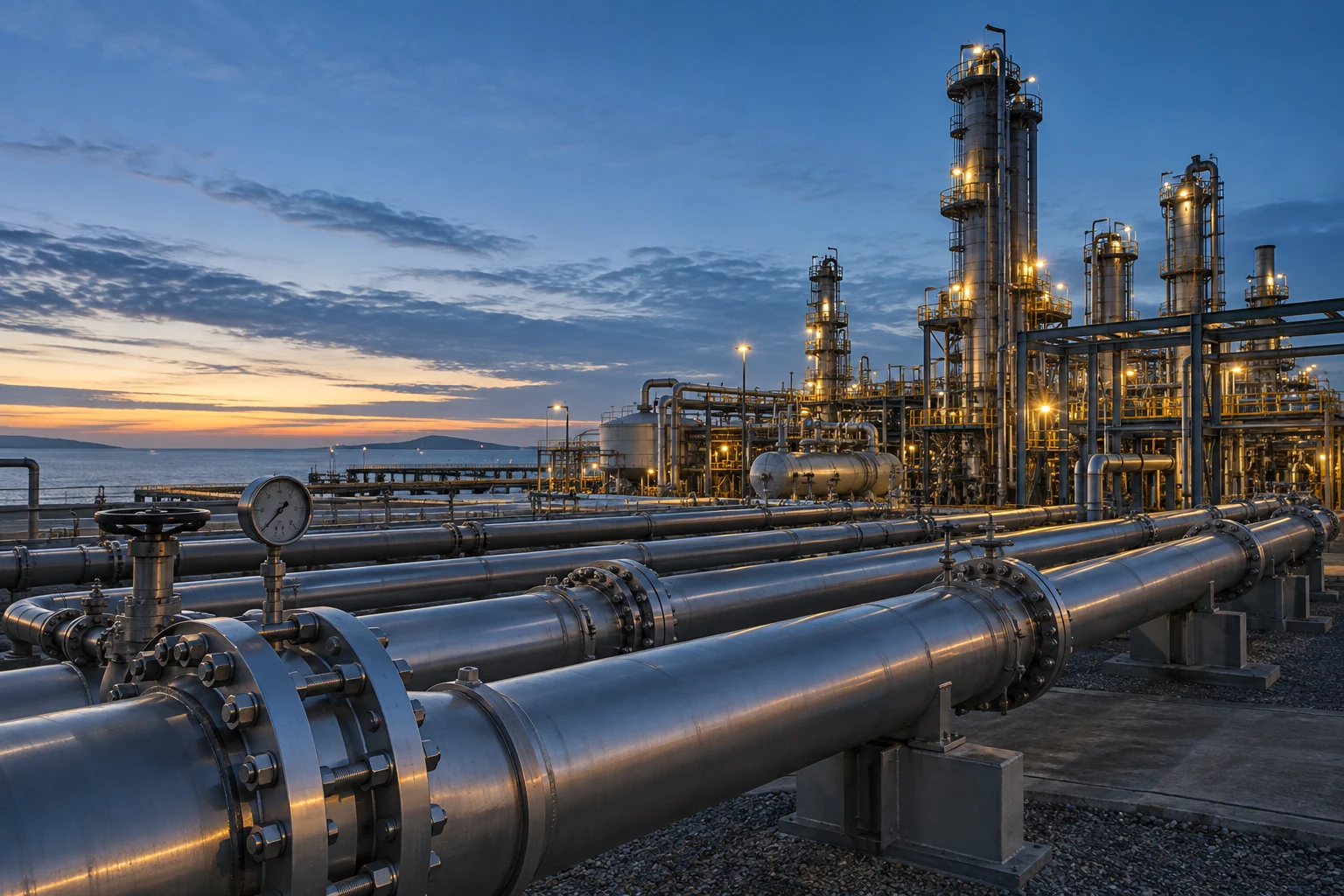 Illustrative coastal industrial process facility